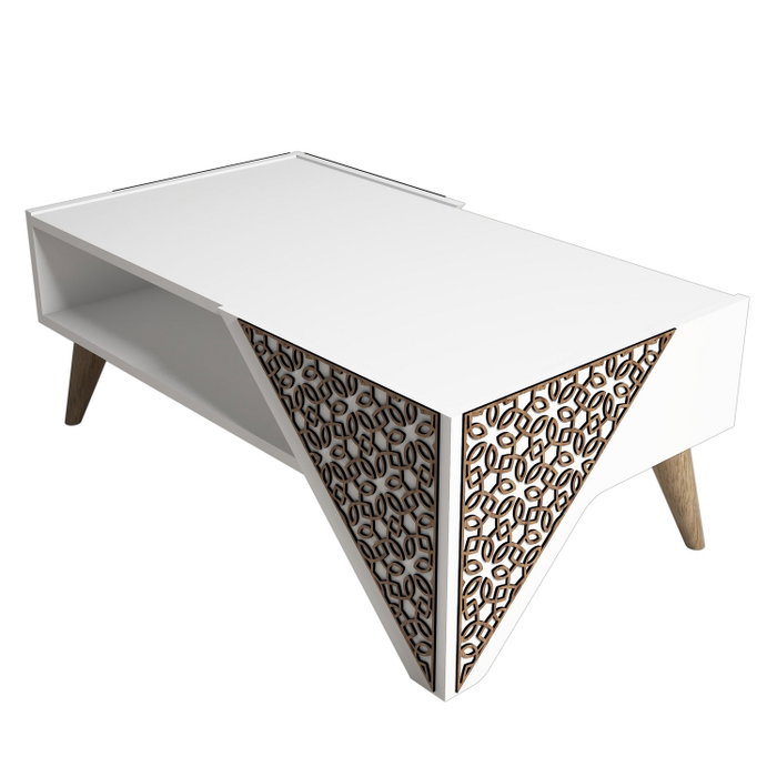Hanah Home Mesa de Centro Beril Blanca Hanah Home Mesa de Centro Beril Blanca
